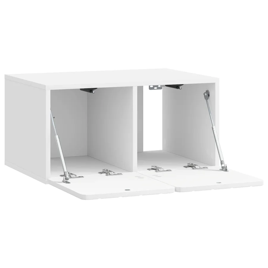 Meuble TV mural 59,5 x 41 x 30 cm Blanc brillant - 5