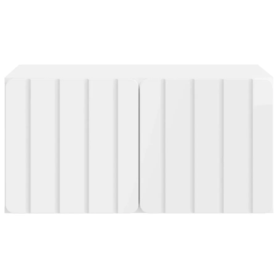 Meuble TV mural 59,5 x 41 x 30 cm Blanc brillant - 6