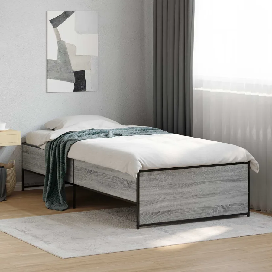 Cadre de lit Sonoma gris 80 x 200 cm Bois d'ingénierie
