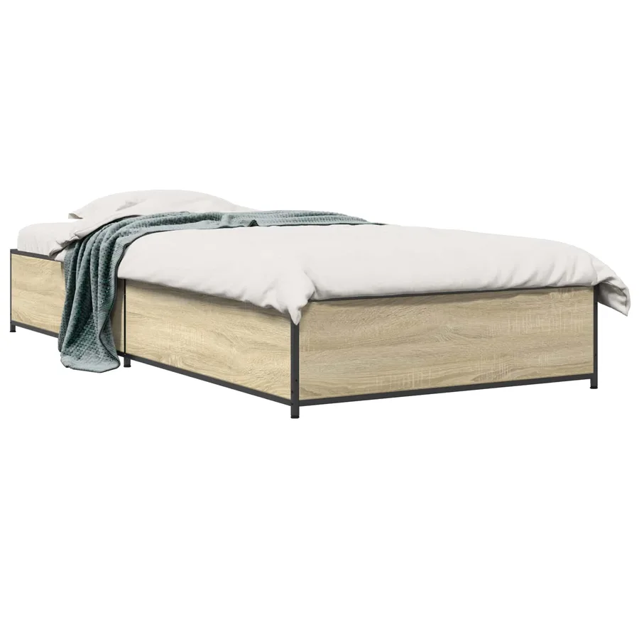 Cadre de lit Chêne Sonoma 80 x 200 cm Bois d'ingénierie - 2