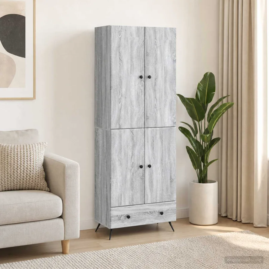 Ensemble de Meubles 2 pcs Sonoma gris Bois d'ingénierie