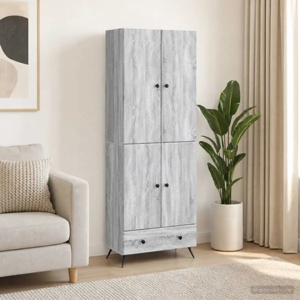 Ensemble de Meubles 2 pcs Sonoma gris Bois d'ingénierie