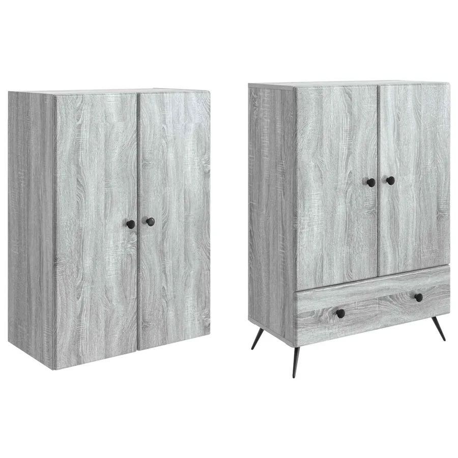 Ensemble de Meubles 2 pcs Sonoma gris Bois d'ingénierie - 4
