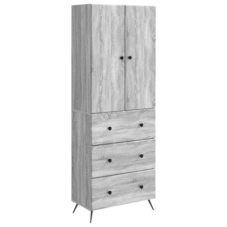 Ensemble de Meubles 2 pcs Sonoma gris 66 x 34,5 x 90 cm - 2