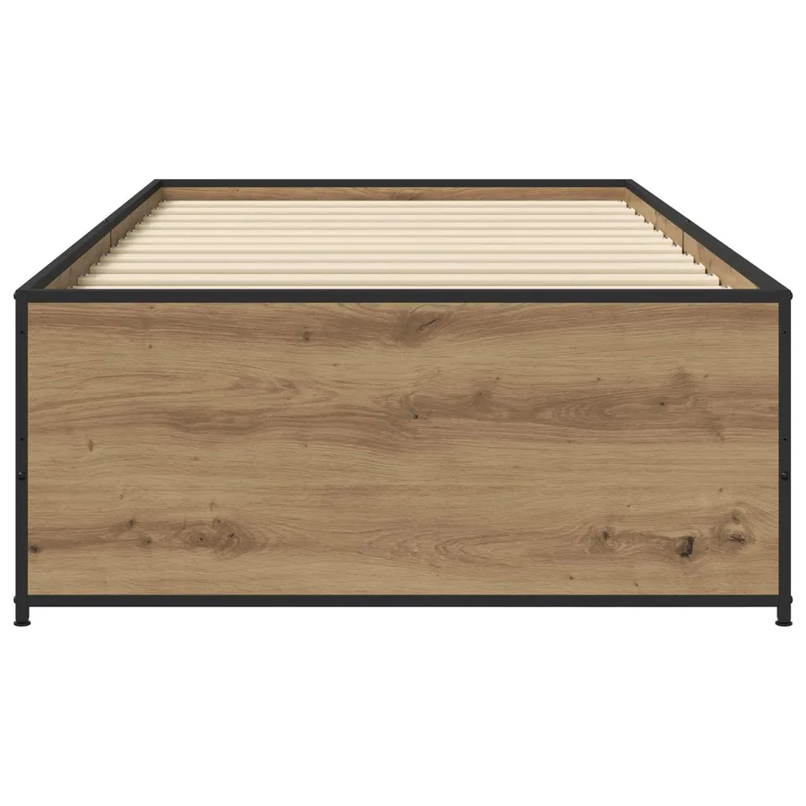 Cadre de lit Chêne artisanal 80 x 200 cm Bois d'ingénierie - 3
