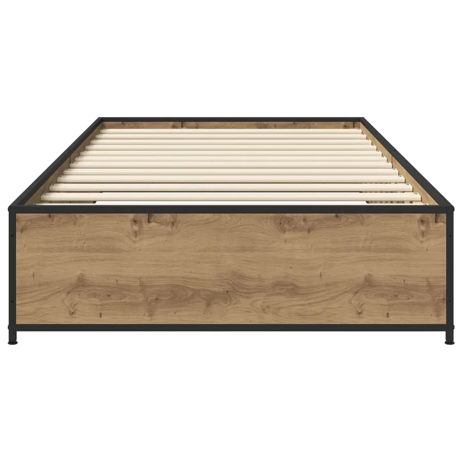 Cadre de lit Chêne artisanal 80 x 200 cm Bois d'ingénierie - 3