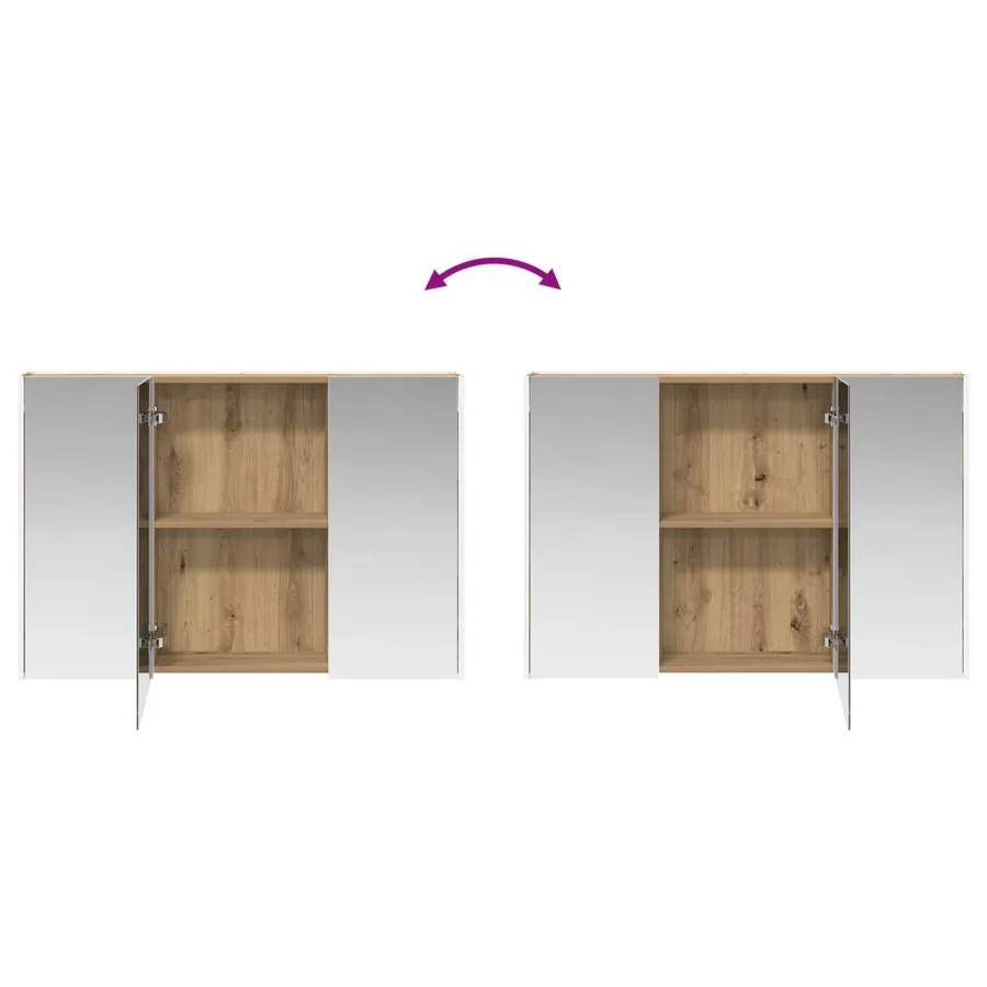 Ensemble d'armoire de salle de bain 4 pc Chêne artisanal - 12