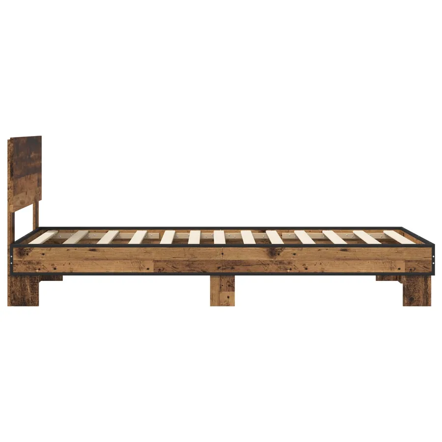 Cadre de lit avec tête de lit Bois ancien 80 x 200 cm - 4