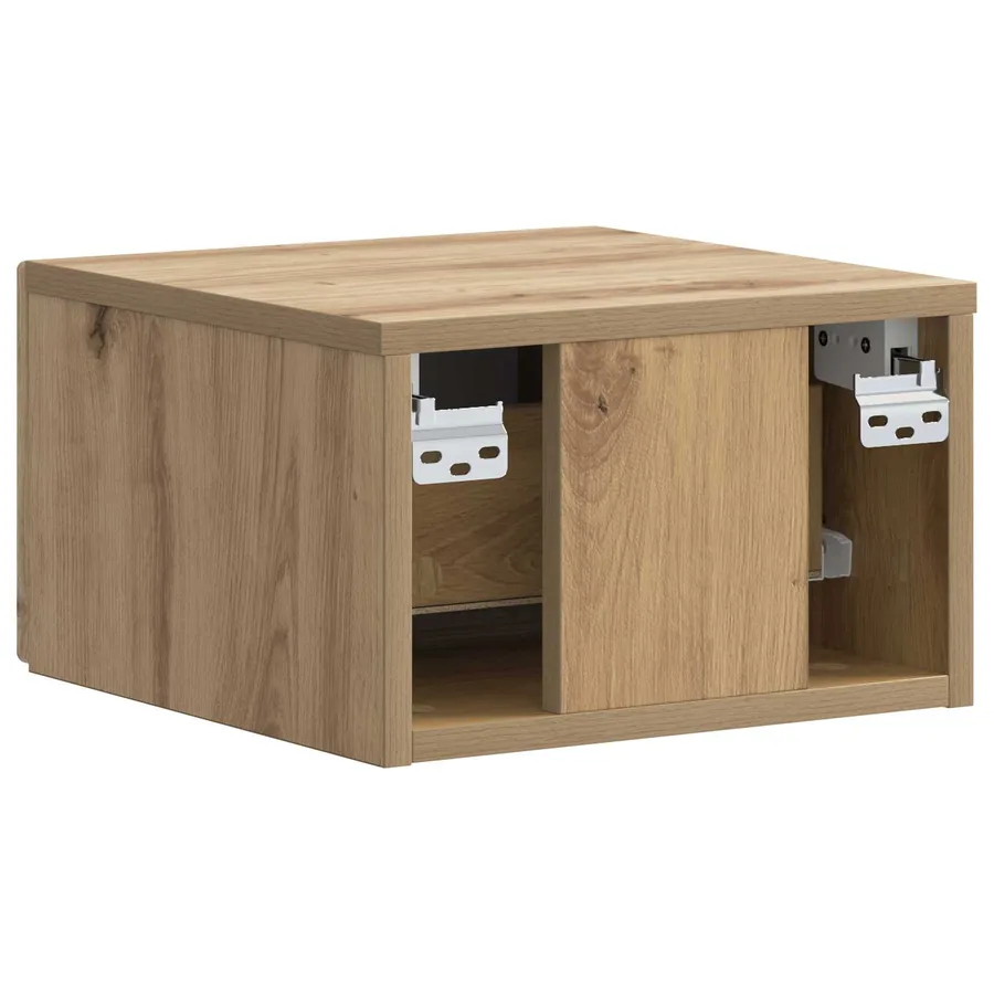 Cabinet de chevet mural 2 pc Chêne artisanal 34,5 x 33 x 20 cm - 9