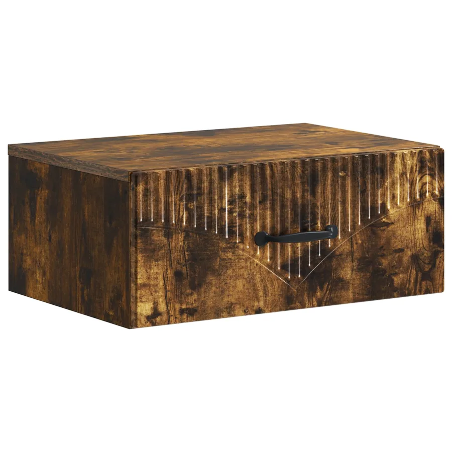 Cabinet de chevet mural Chêne fumé 49 x 34,5 x 20 cm - 2