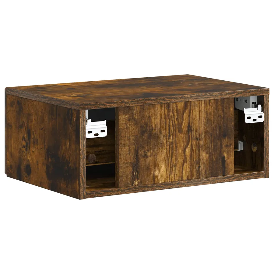 Cabinet de chevet mural Chêne fumé 49 x 34,5 x 20 cm - 7