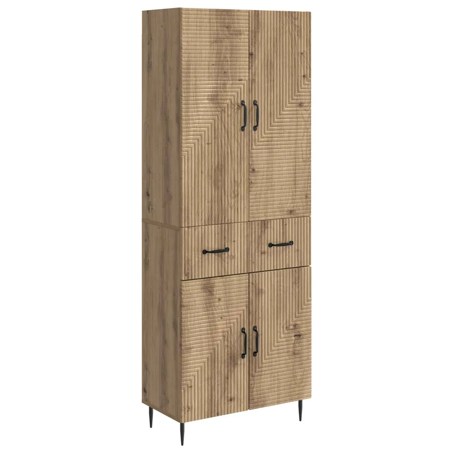 Ensemble de Meubles 2 pc Chêne artisanal Bois d'ingénierie - 2