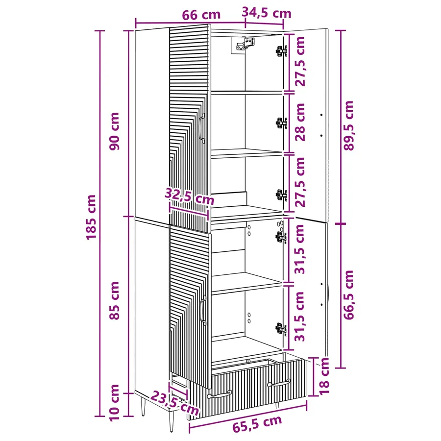 Ensemble de Meubles 2 pc Bois d'ingénierie - 8