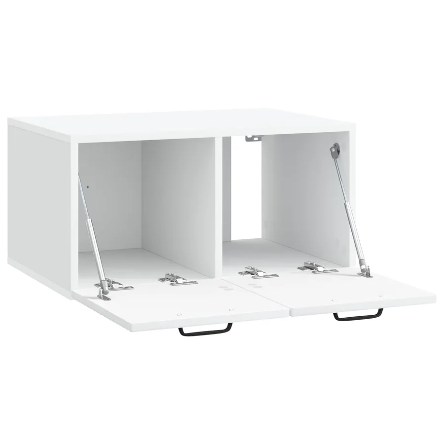 Meuble TV mural Blanc 59,5 x 41 x 30 cm Bois d'ingénierie - 5