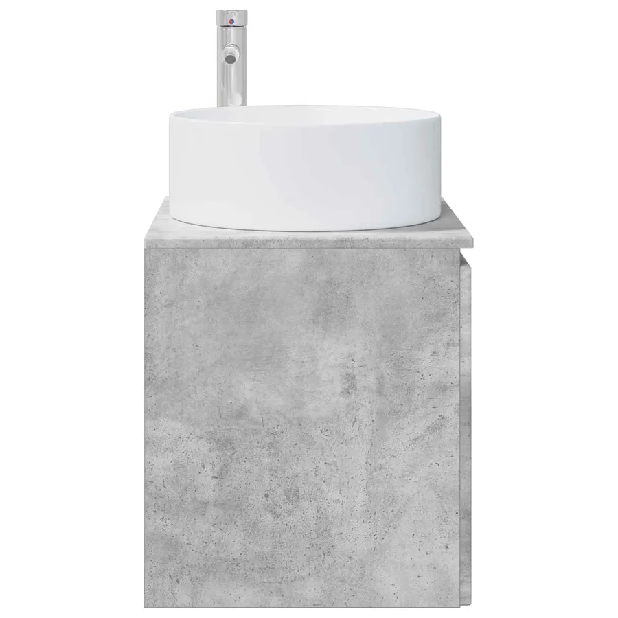 Meuble de lavabo mural Gris béton 49,5 x 44,5 x 65,5 cm - 4