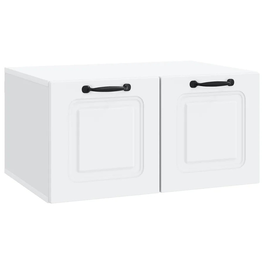 Meuble TV mural Blanc 59,5 x 41 x 30 cm Bois d'ingénierie - 2