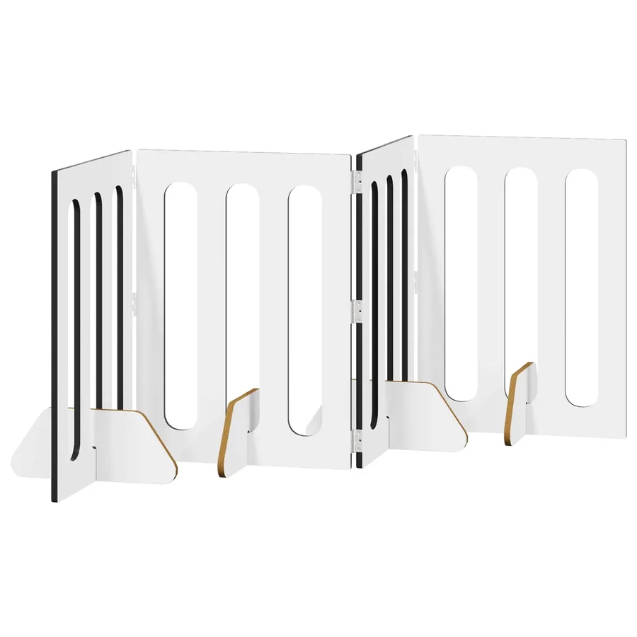 Clôture pliable pour animaux 4 pcs Chêne Noir 201 x 38 x 70 cm - 5