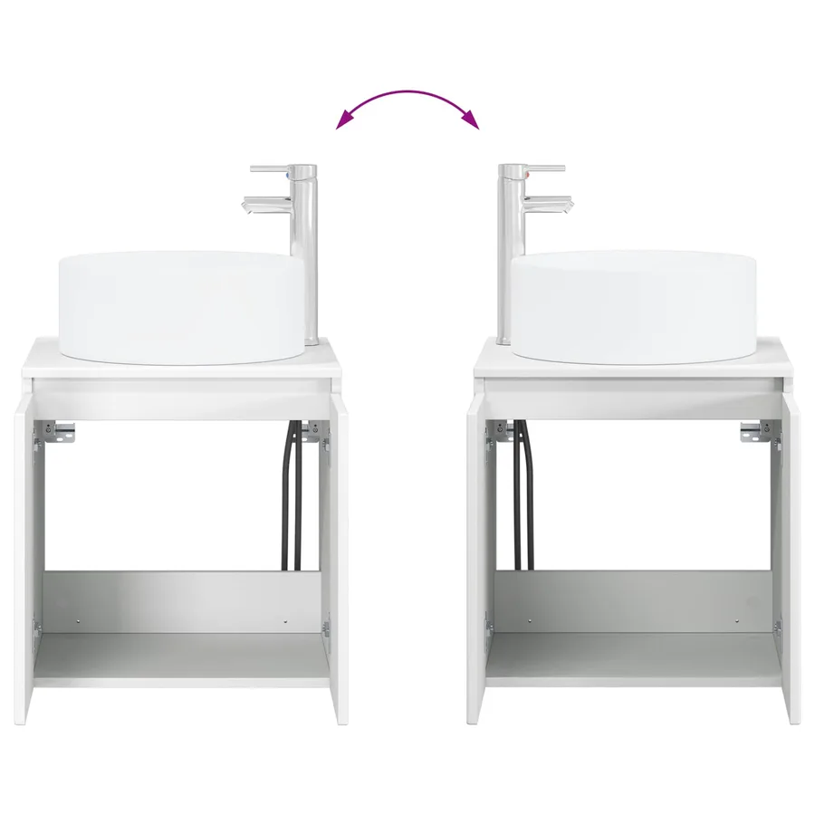 Ensemble d'armoire de salle de bain 4 pcs Blanc - 13