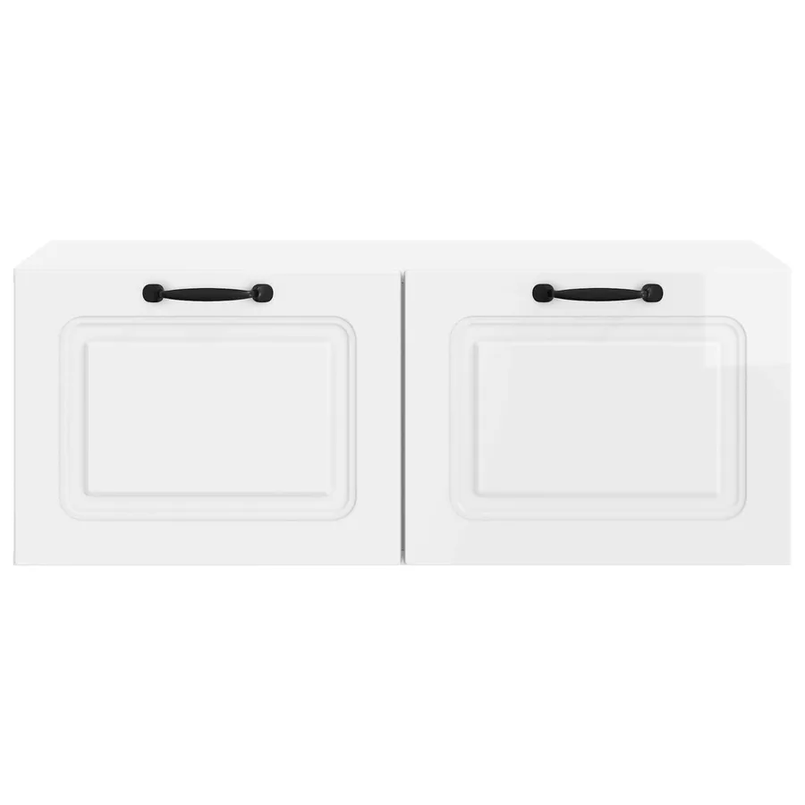 Meuble TV mural Montage mural Blanc brillant 78,5 x 41 x 30 cm - 6