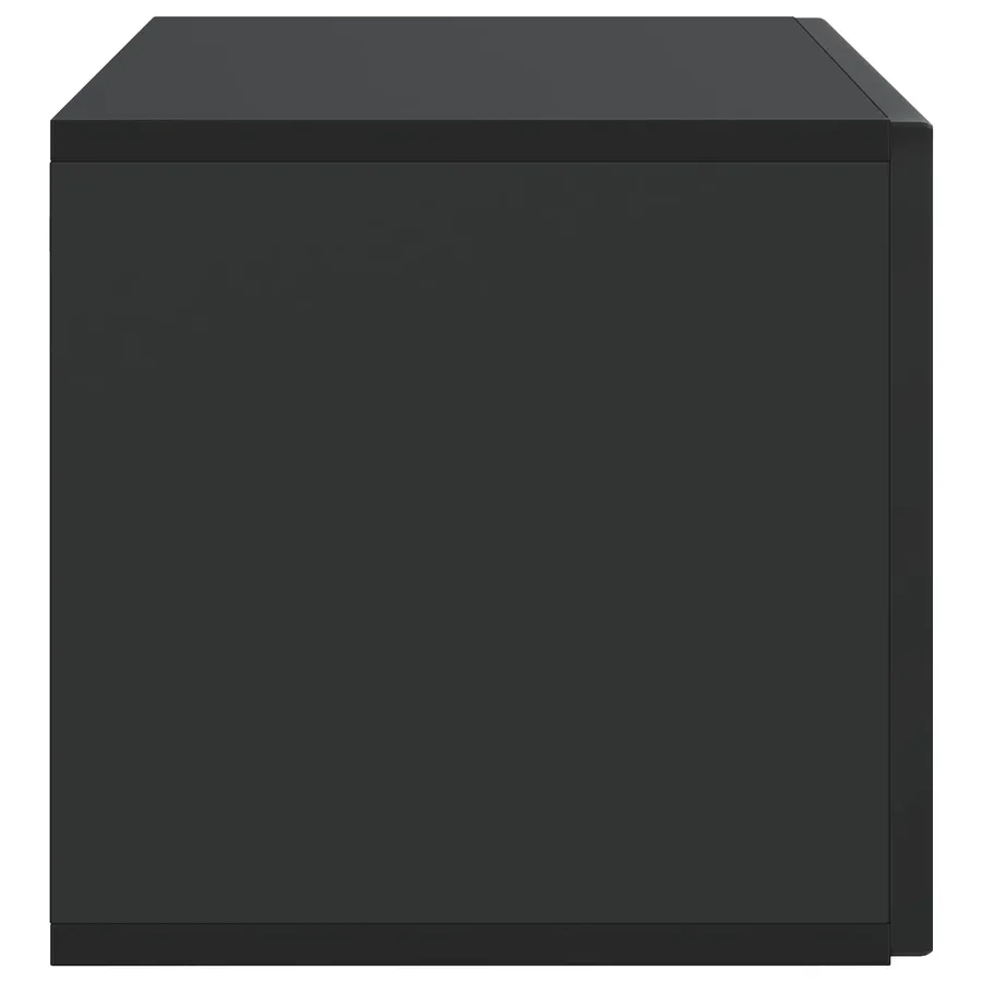 Meuble TV mural Noir 78,5 x 31 x 30 cm Bois d'ingénierie - 7