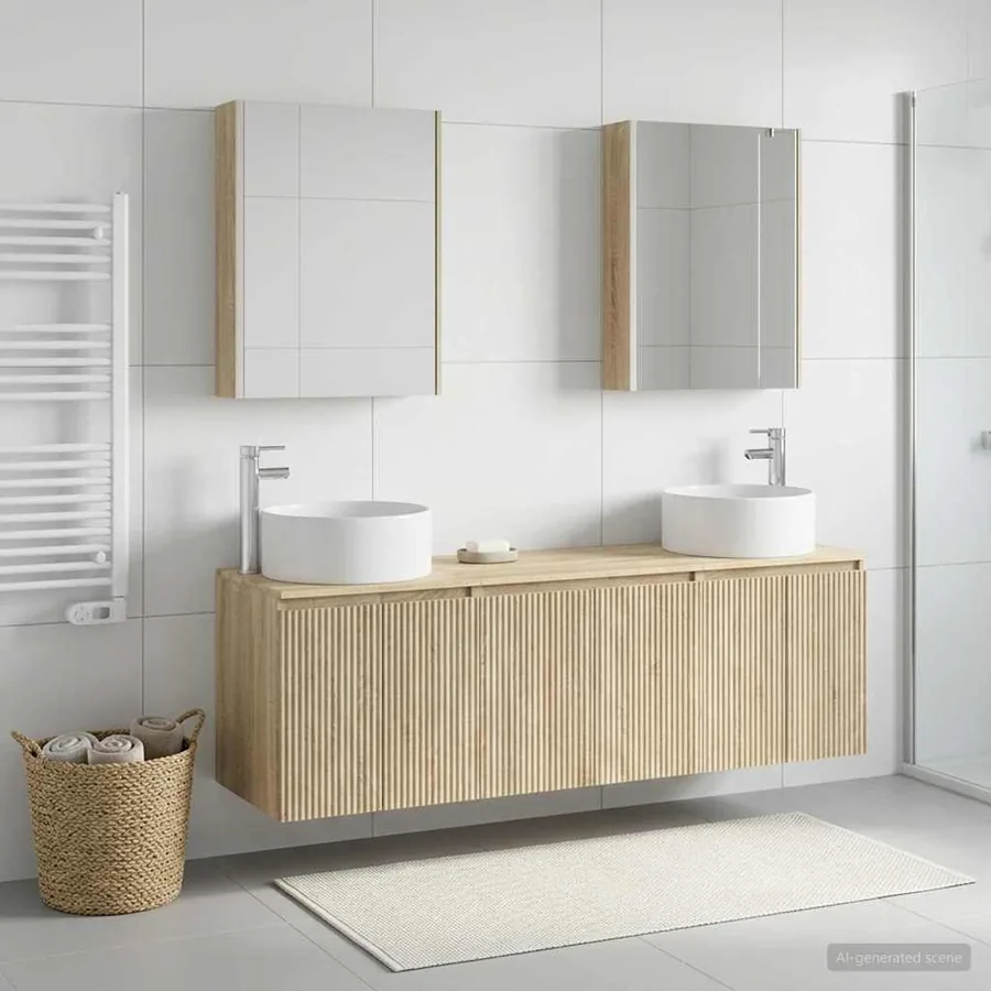 Ensemble d'armoire de salle de bain 5 pcs Chêne Sonoma