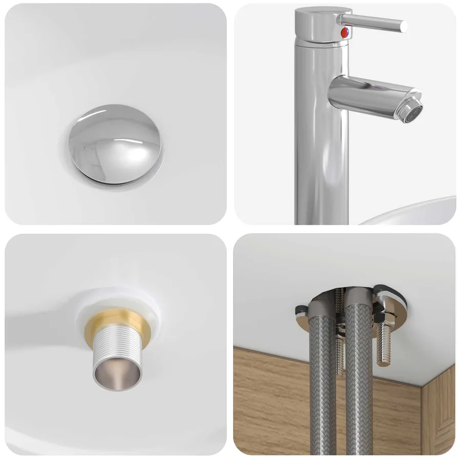 Ensemble d'armoire de salle de bain 5 pc Chêne artisanal - 8