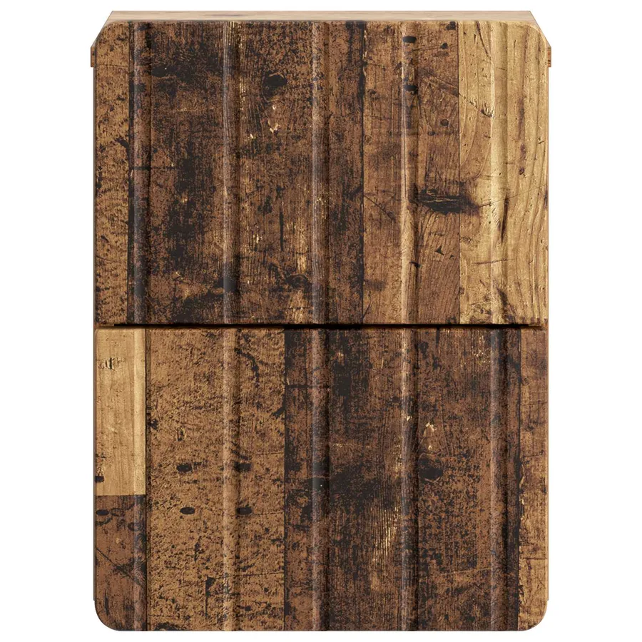 Cabinet de chevet mural Bois ancien 33 x 34,5 x 43 cm - 5