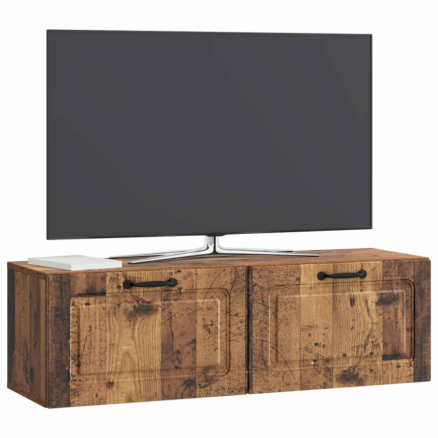 Meuble TV mural Bois ancien 98 x 31 x 30 cm Bois d'ingénierie - 3