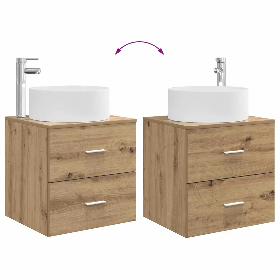 Ensemble de mobilier de salle de bain 5 pc Chêne artisanal - 13