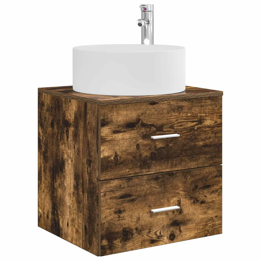 Ensemble de mobilier de salle de bain 5 pcs Chêne fumé - 4