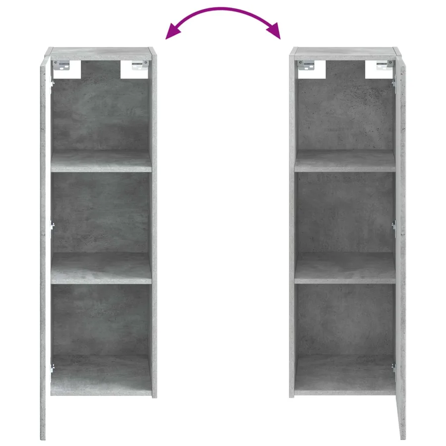 Ensemble d'armoire de salle de bain 4 pcs Gris béton - 10