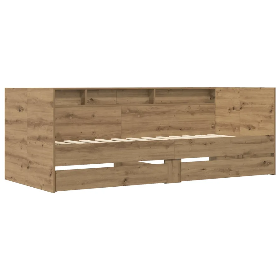 Lit d'appoint avec tiroir Chêne artisanal Bois d'ingénierie - 2