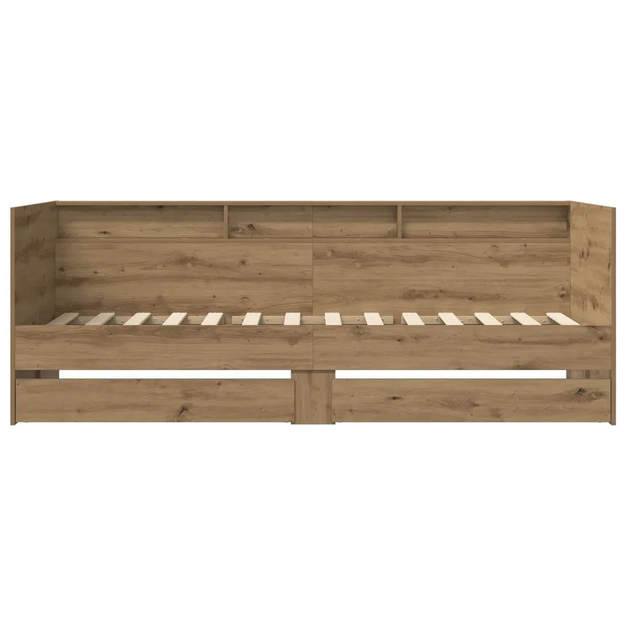 Lit d'appoint avec tiroir Chêne artisanal Bois d'ingénierie - 4