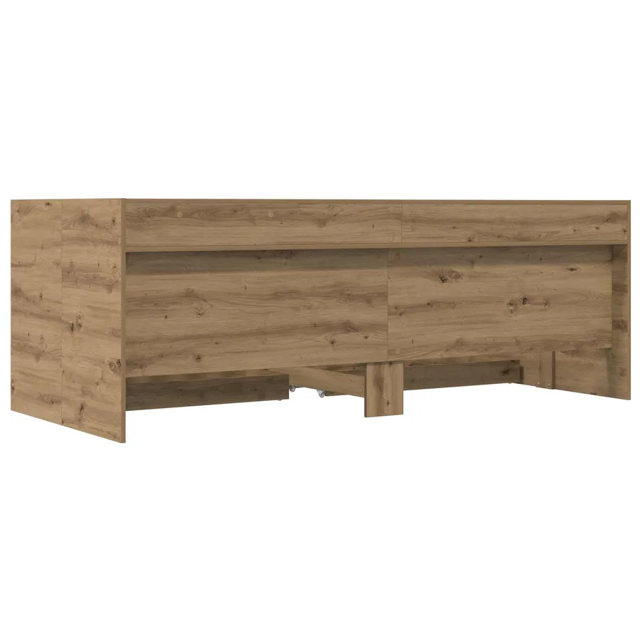 Lit d'appoint avec tiroir Chêne artisanal Bois d'ingénierie - 5