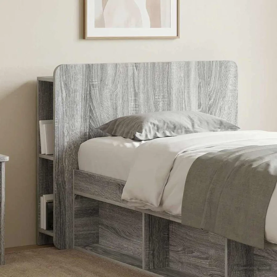 Cabinet de Tête de Lit Sonoma gris Bois d'ingénierie - 4