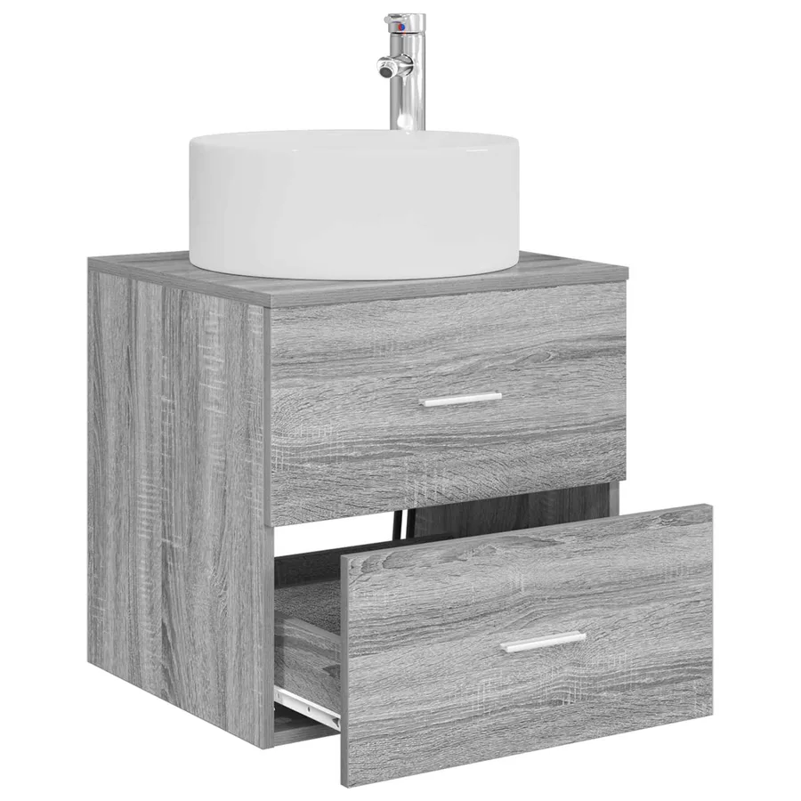 Vanité de lavabo mural Sonoma gris 49,5 x 44,5 x 65,5 cm - 3