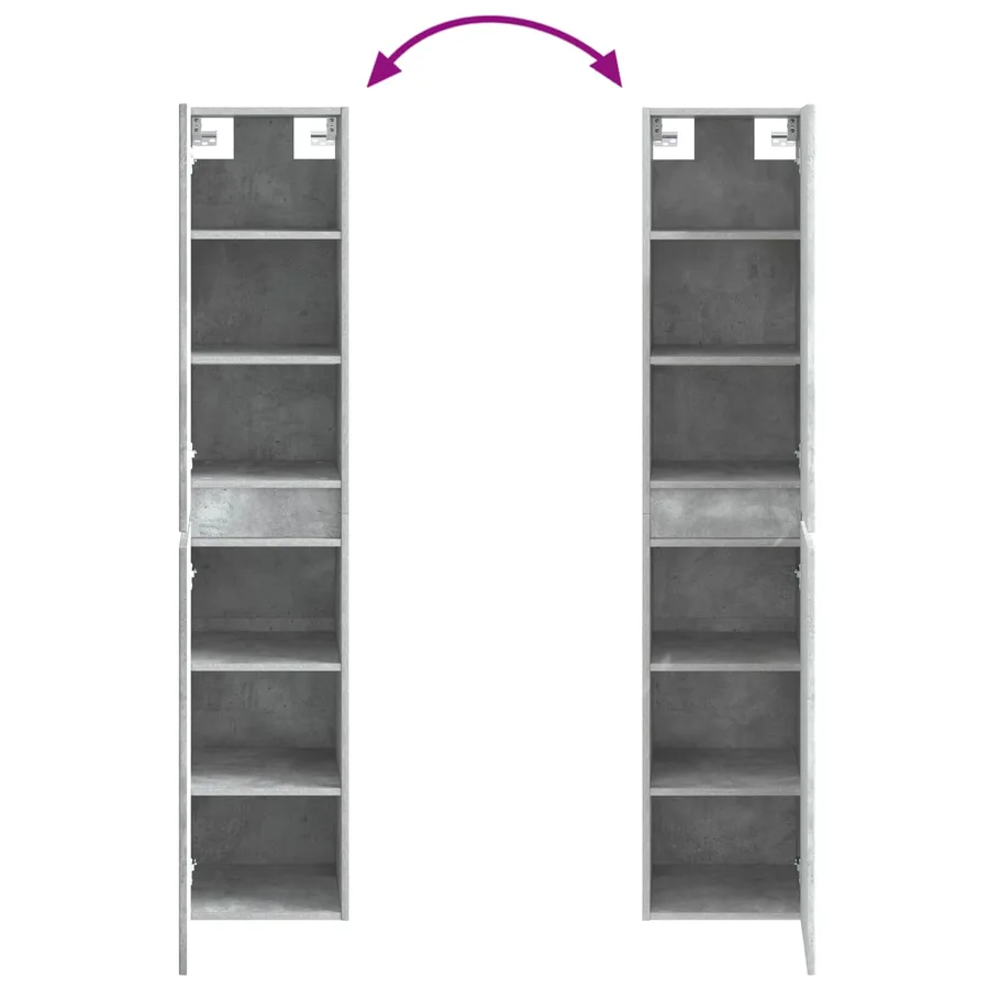 Ensemble d'armoire de salle de bain 5 pcs Gris béton - 13
