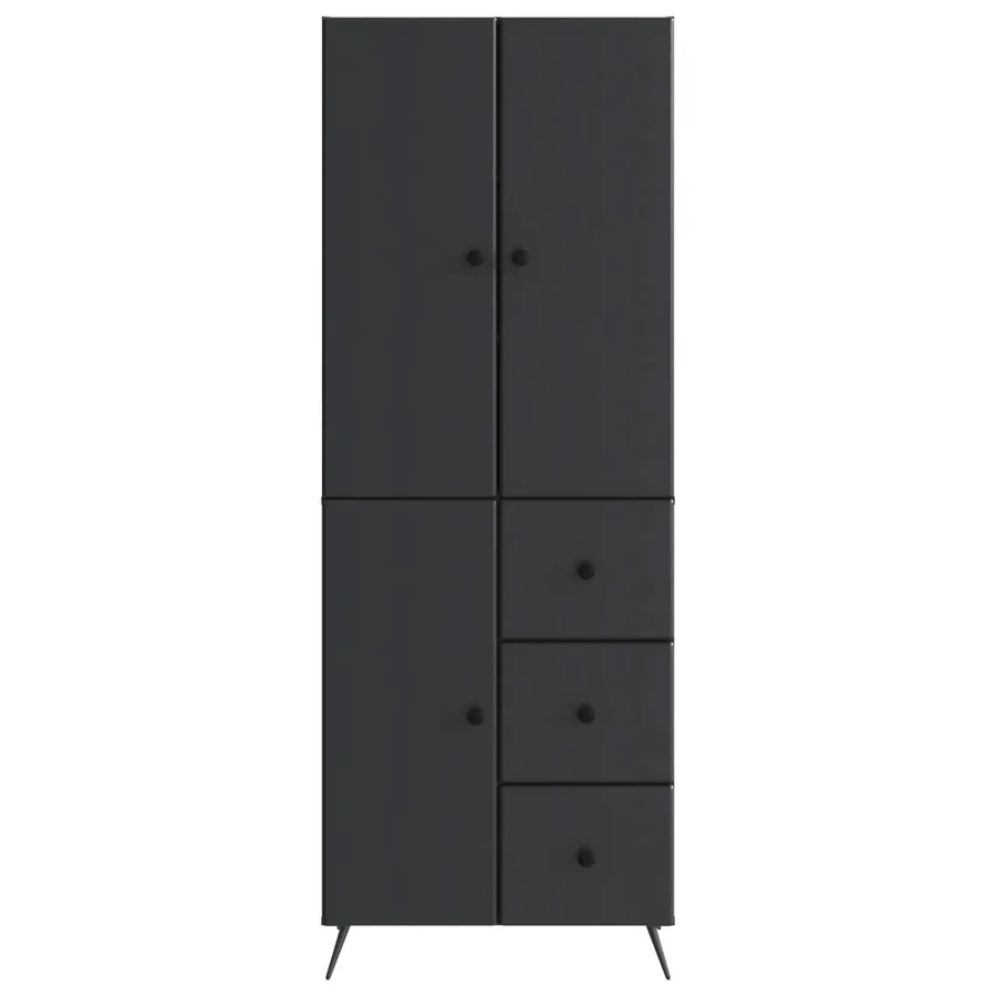 Ensemble de Meubles 2 pcs Noir Bois d'ingénierie - 5
