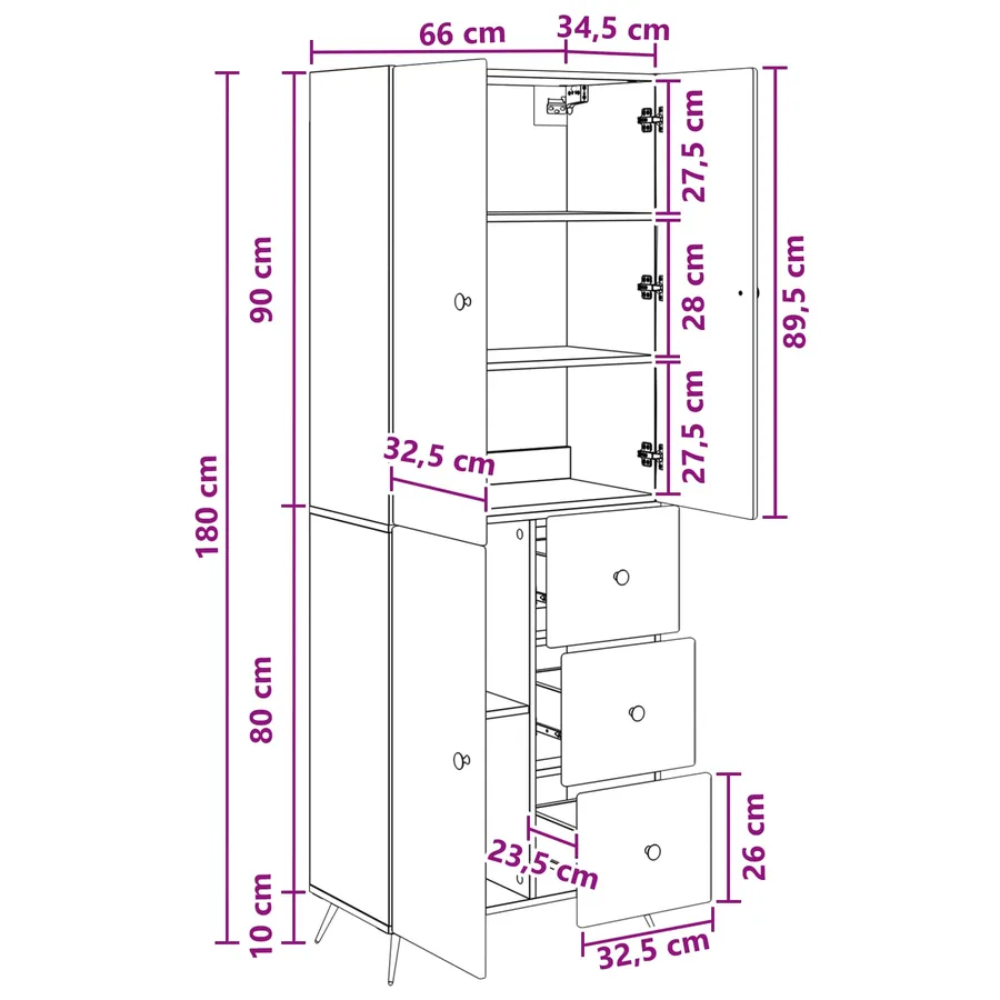 Ensemble de Meubles 2 pcs Noir Bois d'ingénierie - 9