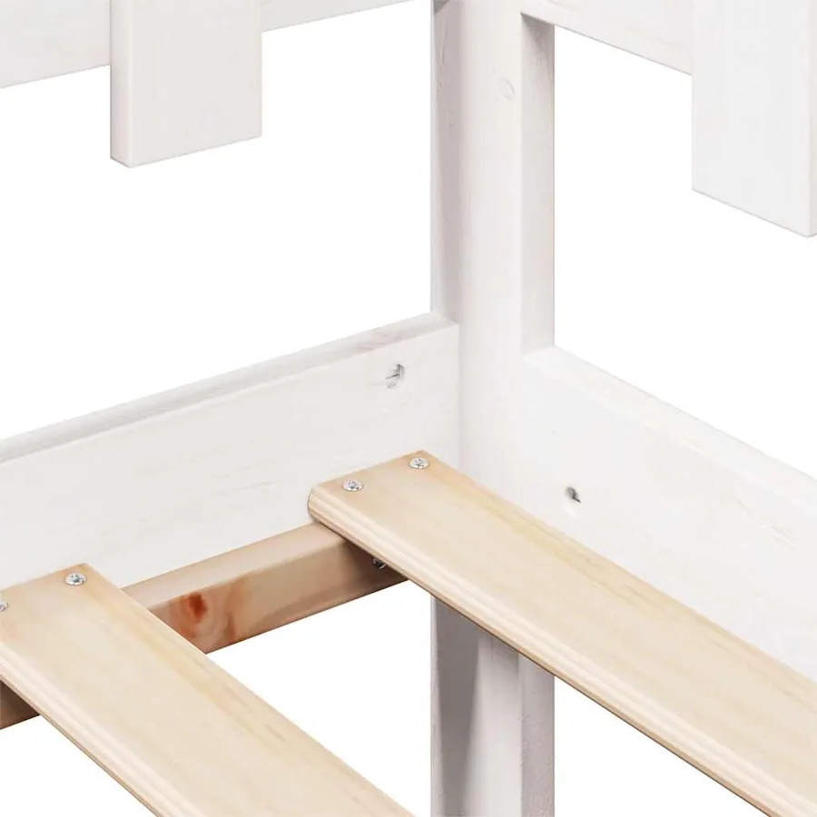 Lit de jour et tiroirs sans matelas blanc 90x190 cm bois massif - 10
