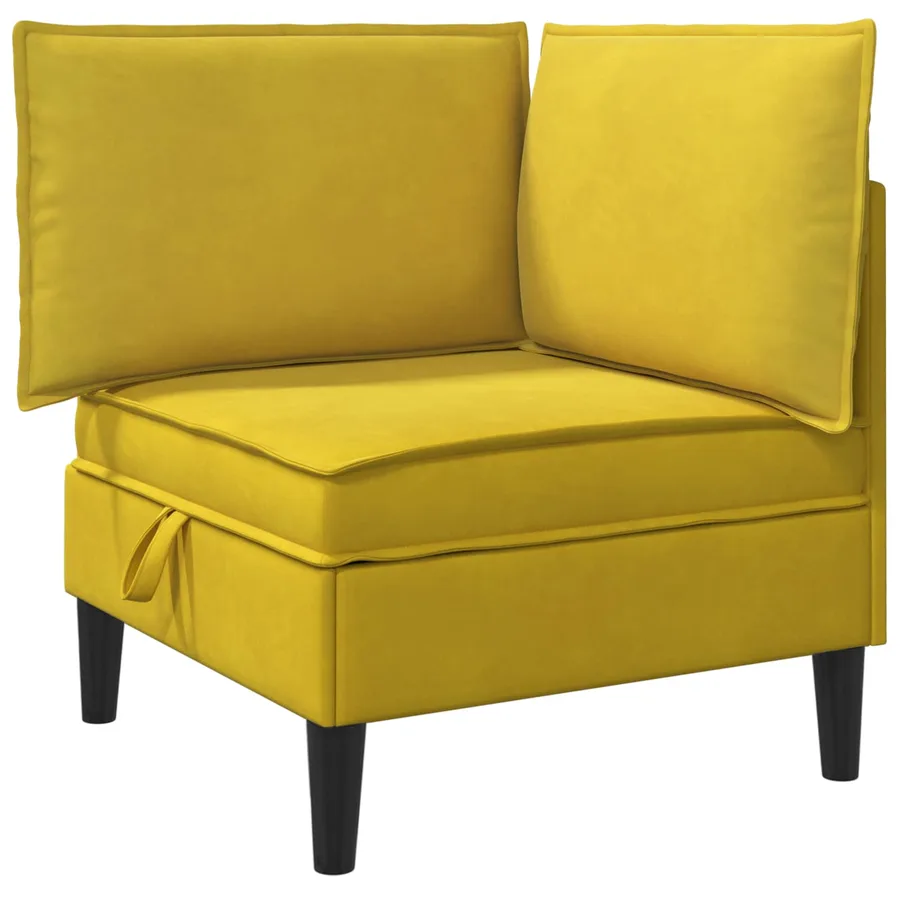 Sofa avec rangement Jaune Velours - 2