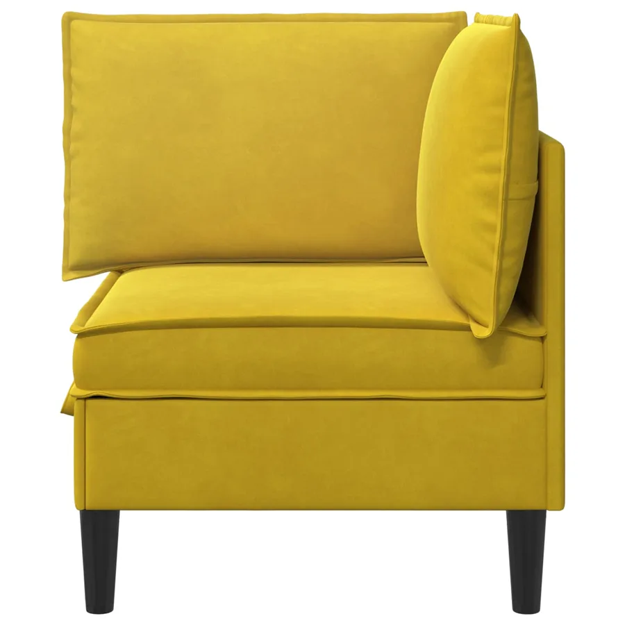 Sofa avec rangement Jaune Velours - 6