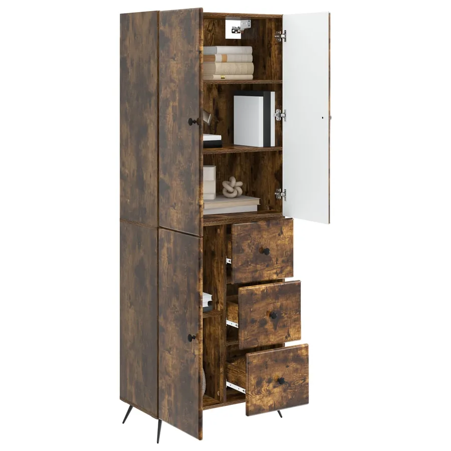 Ensemble de Meubles 2 pcs Chêne fumé Bois d'ingénierie - 3