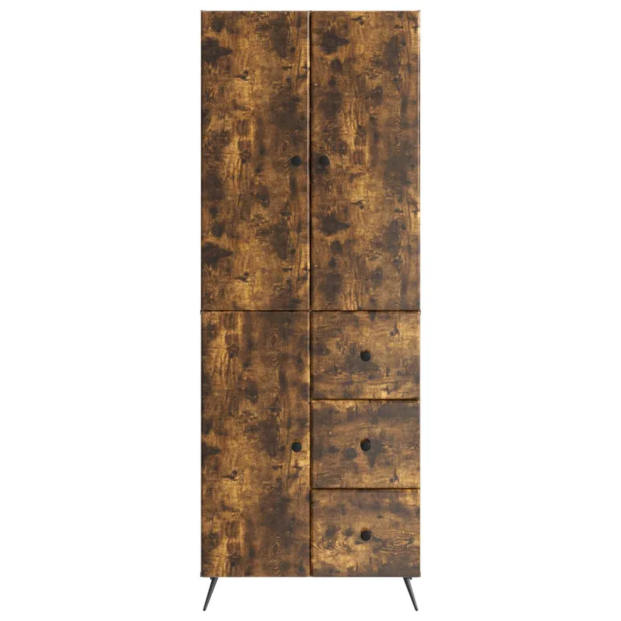 Ensemble de Meubles 2 pcs Chêne fumé Bois d'ingénierie - 5