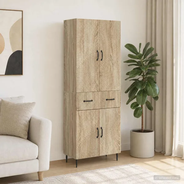 Ensemble de Meubles 2 pcs Chêne Sonoma 66 x 34,5 x 89,5 cm