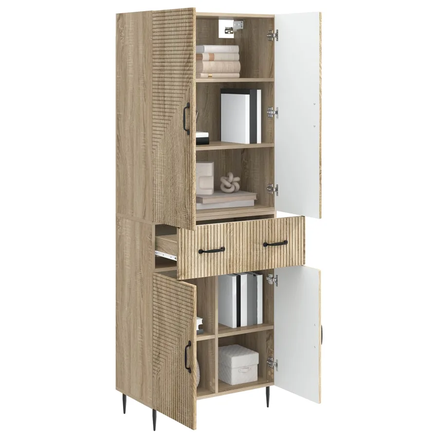 Ensemble de Meubles 2 pcs Chêne Sonoma 66 x 34,5 x 89,5 cm - 3