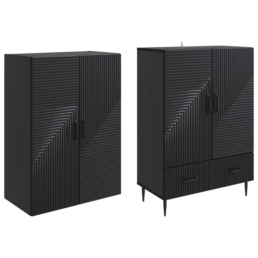Ensemble de Meubles 2 pcs 66 x 34,5 x 95 cm Bois d'ingénierie - 4