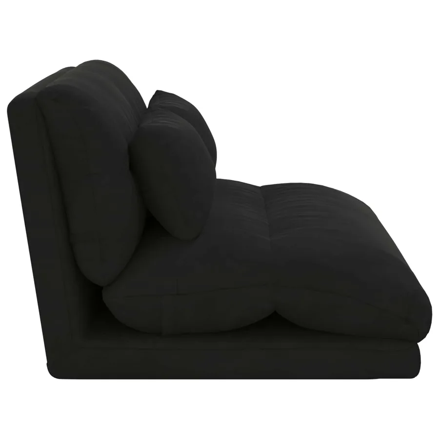 Fauteuil de sol ajustable Noir Velours - 5