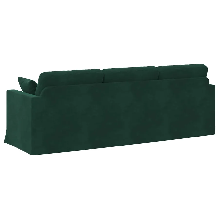 Canapé Vert foncé 228 x 78 x 80 cm Velours - 6