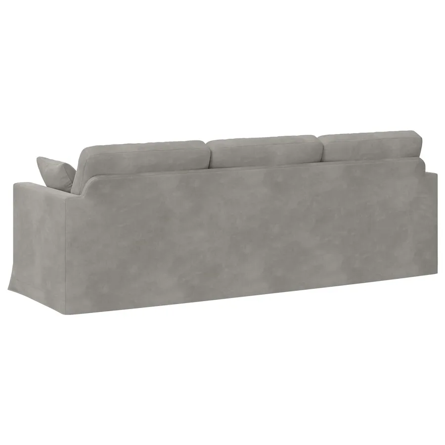 Canapé Gris clair 228 x 78 x 80 cm Velours - 6